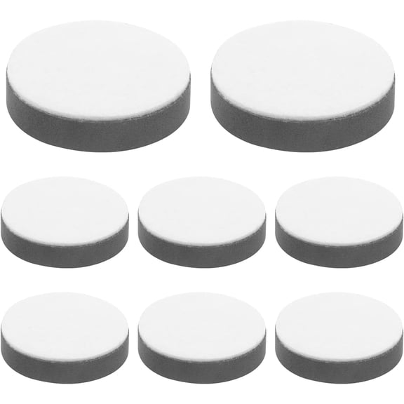SHAANXIXIAN 8 Pcs Self-Adhesive Furniture Bed Risers, Round Table Risers Adds 1/2" Height with Felt Pad,Black