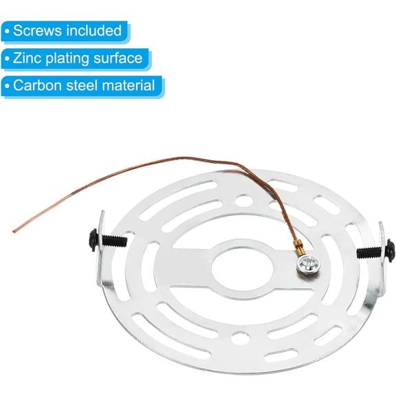 SHAANXIXIAN 95mm Round Ceiling Light Plate Kit, 2 Set Light Fixture Mounting Bracket Plate Steel Crossbar Hardware for Pendant Lamp Chandelier