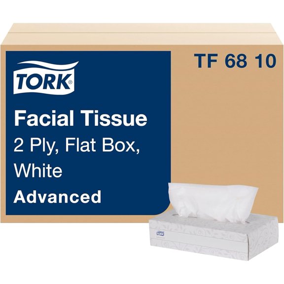 SHAANXIXIAN Advanced Facial Tissue White Soft, Gentle 2-Ply, F1 Dispenser Compatible 30 Boxes x 100 Tissues (TF6810)