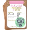 thumbnail image 1 of SHAANXIXIAN Baby Shower Advice Cards, Baby Prediction Cards, Girl Baby Shower Decorations, Babyshower Games For Girls, Mason Jar Design (Set of 50), 1 of 1