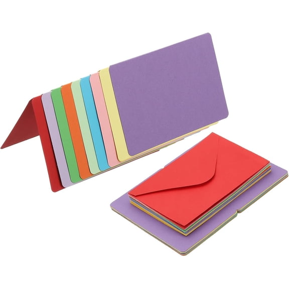 SHAANXIXIAN Blank Cards and Envelopes 4x6, 20 Set Half Fold Blank Note Cards and Envelopes Folded Cardstock Greeting Card for Invitations Wedding DIY Birthday, Multicolor