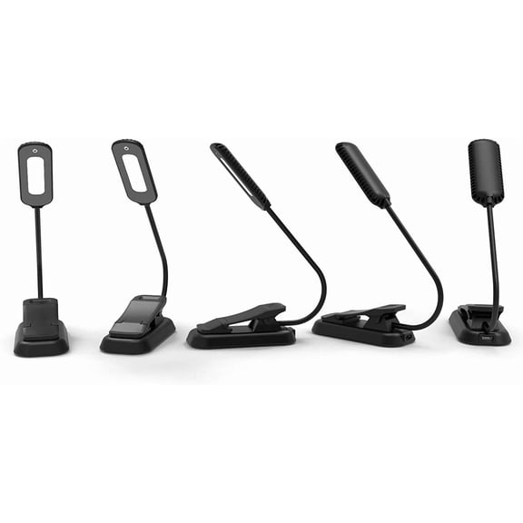 SHAANXIXIAN Book Light, 12 LED USB Rechargeable Reading Light with 3-Level Brightness for Eye Protection Night Reading Lamp