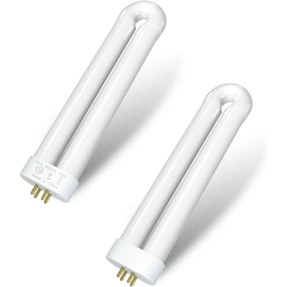 SHAANXIXIAN Bug Zapper Light Bulb Replacement for 15W Bug Zapper with 4-Pin Base, Ful 15W-BL U Shaped Twin Tube Bulb for T6 Insect Attracting Lamp, 2 Pack
