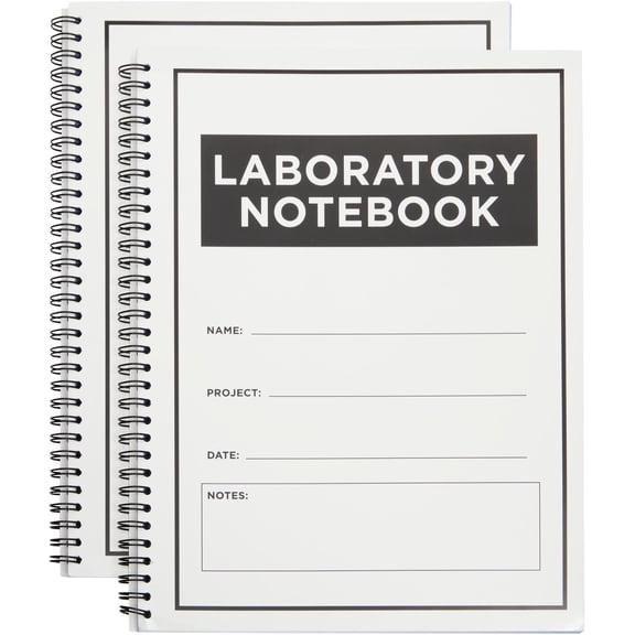SHAANXIXIAN Carbonless Laboratory Notebook with 100 Sheets, Engineering Paper (8.5x11 In, 2 Pack)