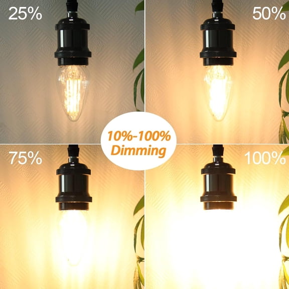 SHAANXIXIAN F15 8W Led Porch Light Bulb Outdoor,E26 Medium Base LED Post Bulb 75W-80W Equivalent,Dimmable 2700K Warm White with Wrinkle Glass,for Ceiling Fan and Lantern Lamp,4 Pack