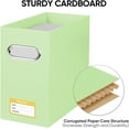thumbnail image 1 of SHAANXIXIAN File Organizer Box, Cardboard File Folder Organizer with Handle for Letter Size, Portable Collapsible Hanging Filing Box for Home Office Document Storage (2 Pack, Green), 1 of 4