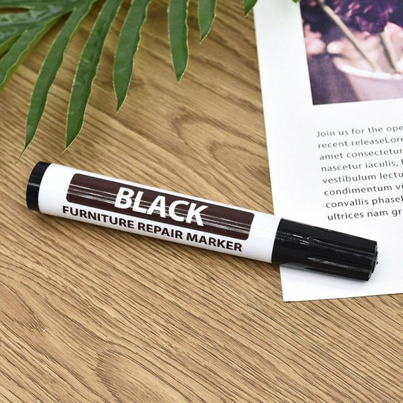 SHAANXIXIAN Furniture Wood Repair Marker, Scratch Fix Pen for Floors, Tables - Simple Paint Touch Up for Stains, Carpenters (Black)