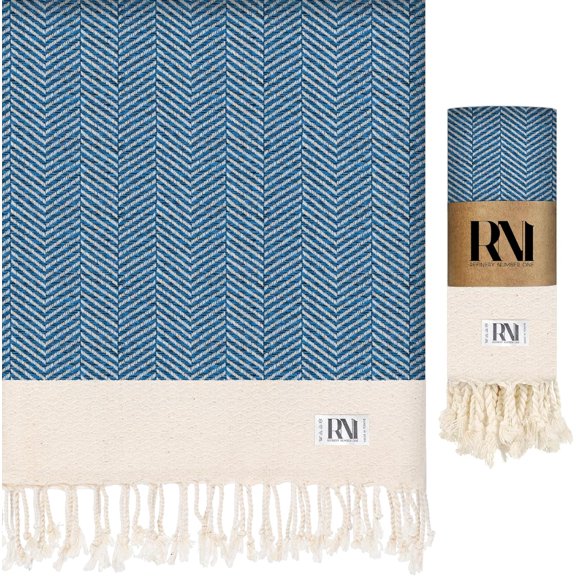 SHAANXIXIAN Herringbone Turkish Peshtemal Beach Bath Gym Yoga Towel 36 x 71-Royal
