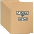 thumbnail image 1 of SHAANXIXIAN- Kraft Paper Sheets, 11"x 17", 50 Pack, Brown Printer Paper, Rustic Brown Stationery Paper for Arts, Craft, Drawing, DIY Projects, Invitation, Laser and Inkjet Printer Compatible, 1 of 1