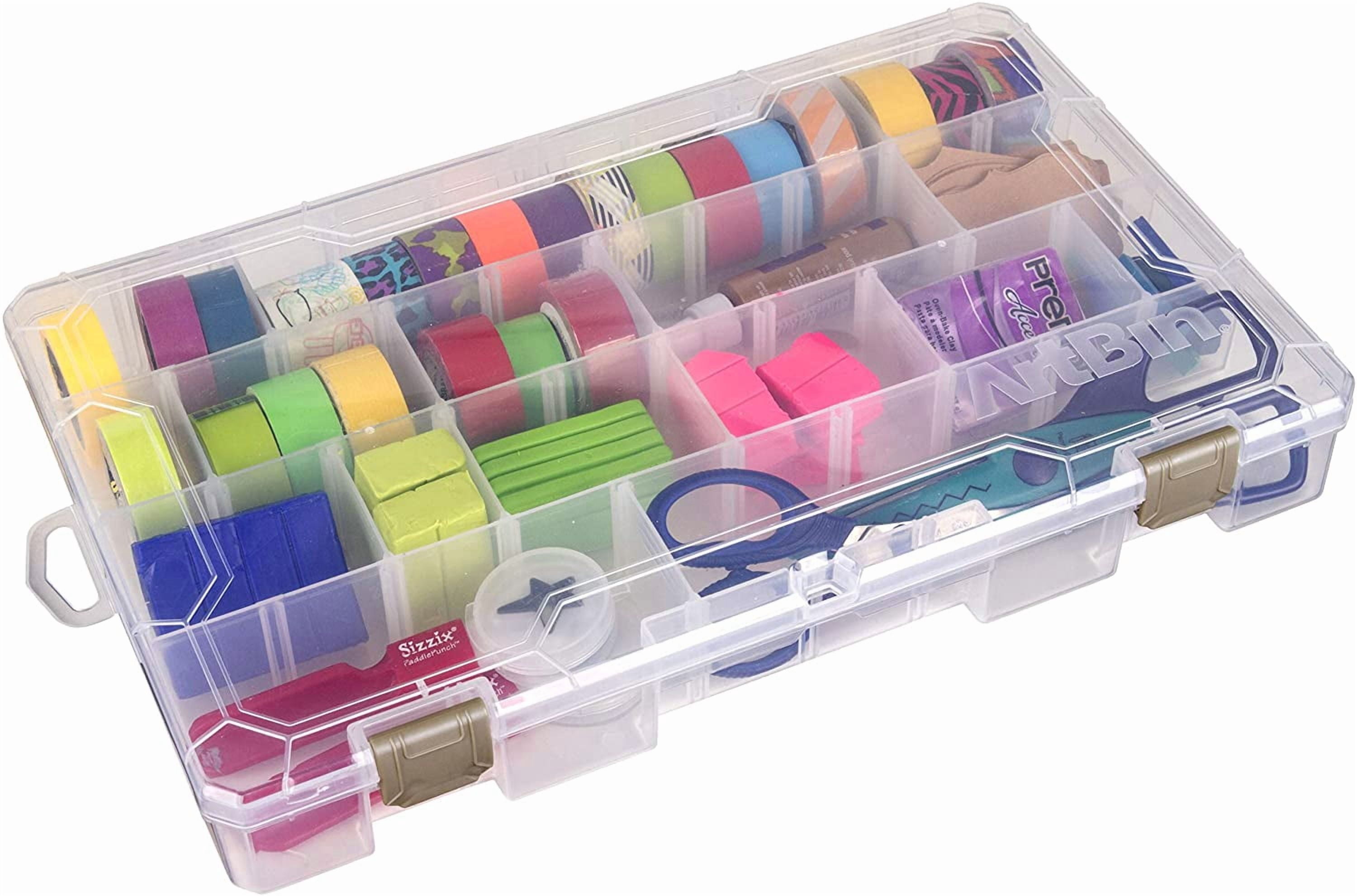 SHAANXIXIAN Large Solutions Box Clear Art & Craft Organizer with Dividers - Plastic Storage Case for Convenient and Versatile Storage - Ideal for Various Craft Supplies