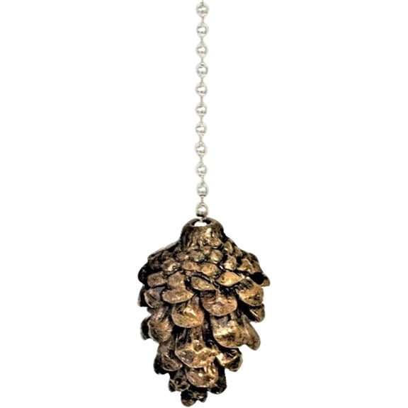 SHAANXIXIAN Miniature Pine Cone Rustic Ceiling Fan Pull, Brown, 1.5 Inch