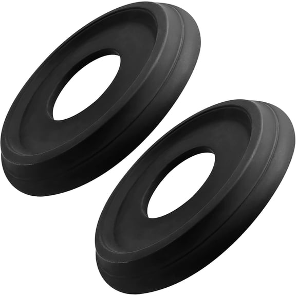 SHAANXIXIAN Molded PU Ceiling Medallion for Light Fixtures and Ceiling Fans, 10" OD x 4" ID, 2 Pack (Black)