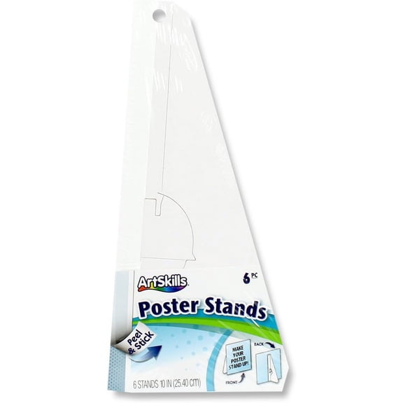 SHAANXIXIAN PA-1262 10" Easel Back Peel and Stick Poster & Project Stands, 6 Count, 10 Inch