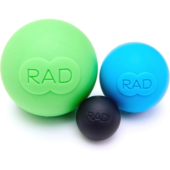 SHAANXIXIAN Rounds 3 Density Yoga Massage Ball Set for Deep Tissue Myofascial Release Therapy Balls for Feet, Back, Neck, Jaw & Forearms Trigger Point & Mobility Therapy (3-Pack)