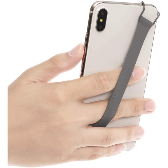SHAANXIXIAN Security Silicon Hand Strap Holder Compatible with iPhone Air / 17 Pro Max / 16 Pro / 15/14 Pro / 13/12 Pro / 11 / XR/SE and Galaxy A55 / Galaxy S24 / S23 and Other Smartphones (Gray)