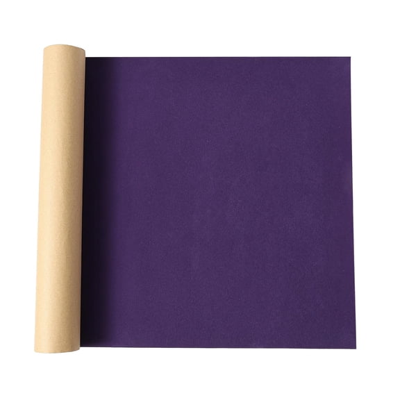 SHAANXIXIAN Self-Adhesive Flannel Fabric - 17.0''x57.1'' Roll Soft Purple Adhesive Velvet Flocking Liner for Drawer, Cabinet,Shelves,Jewelry Box, Felt Repair Patch for Clothing, Furniture