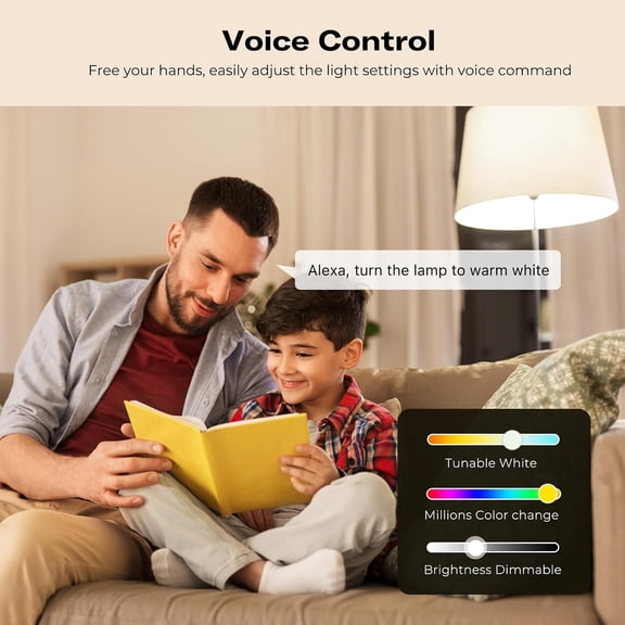 SHAANXIXIAN Zigbee Smart Color Bulb ZL1 4Pack,Compatible with Home Assistant(ZHA&Z2M), SmartThings,Aeotec,Homey,Hubitat or Echo Devices With Built-in Hub,A19 RGBCW Bulb,2700K-6500K Tunable,800 Lumens