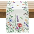 thumbnail image 1 of SHACOS Spring Table Runner 13x72 Inch Wild Flowers Farmhouse Linen Style Table Runner Waterproof Spring Kitchen Dining Table Decoration Indoor Outdoor Home Party Decor, 1 of 6