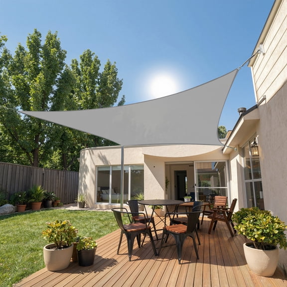 SHADEWIZ 12'x 16' Rectangle Sun Shade Sail, 95% UV Block 190GSM Outdoor Canopy for Patio Backyard Deck, Breathable Awnings for Outside, Gray(We Make Custom Size)