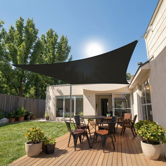 SHADEWIZ 16'x 20' Rectangle Sun Shade Sail, 98% UV Block 260GSM Outdoor Canopy for Patio Backyard Deck, Breathable Awnings for Outside, Black(We Make Custom Size)