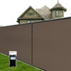 SHADEWIZ 3' x 10' Brown Privacy Screen Fence Cover Heavy Duty Fencing Mesh with Zip Tie for Deck, Patio, Backyard, Outdoor Pool, Porch, Railing - We Can Make Custom Sizes
