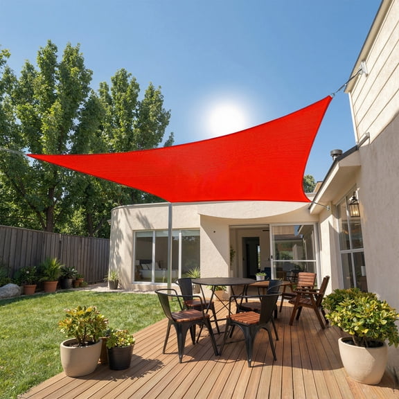 SHADEWIZ 4' x 12' Rectangle Red Sun Shade Sail, Commercial Grade 190GSM, UV Blovk Canopy for Patio Garden Backyard, Custom Size
