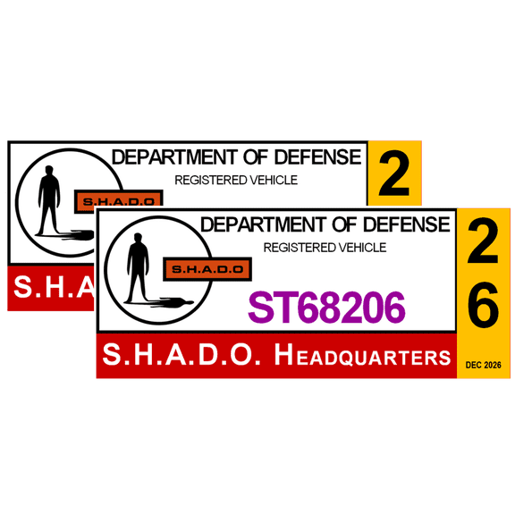 SHADO Vehicle Access Permit Sticker - Set of 2