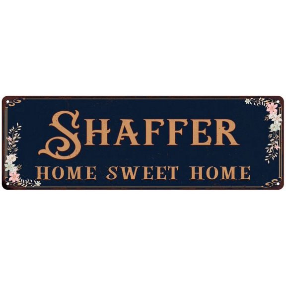 SHAFFER Home Sweet Home Victorian Look 8x24 Metal Sign 108240046723