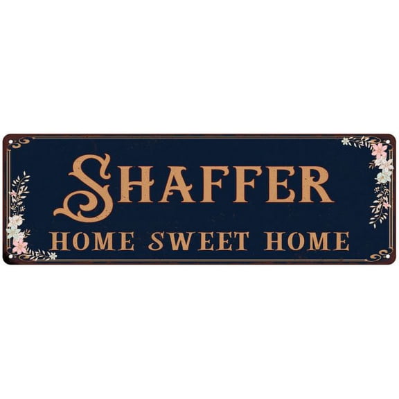 SHAFFER Home Sweet Home Victorian Look Gift 6x18 Metal Sign 206180046723
