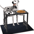 thumbnail image 1 of SHAINFUN 17" Tall  Metal Elevated Dog Bowls, Raised Dog Bowl Stand with Mat and 2 Dog Bowls(3000ML), Dog Food Feeder, 1 of 7