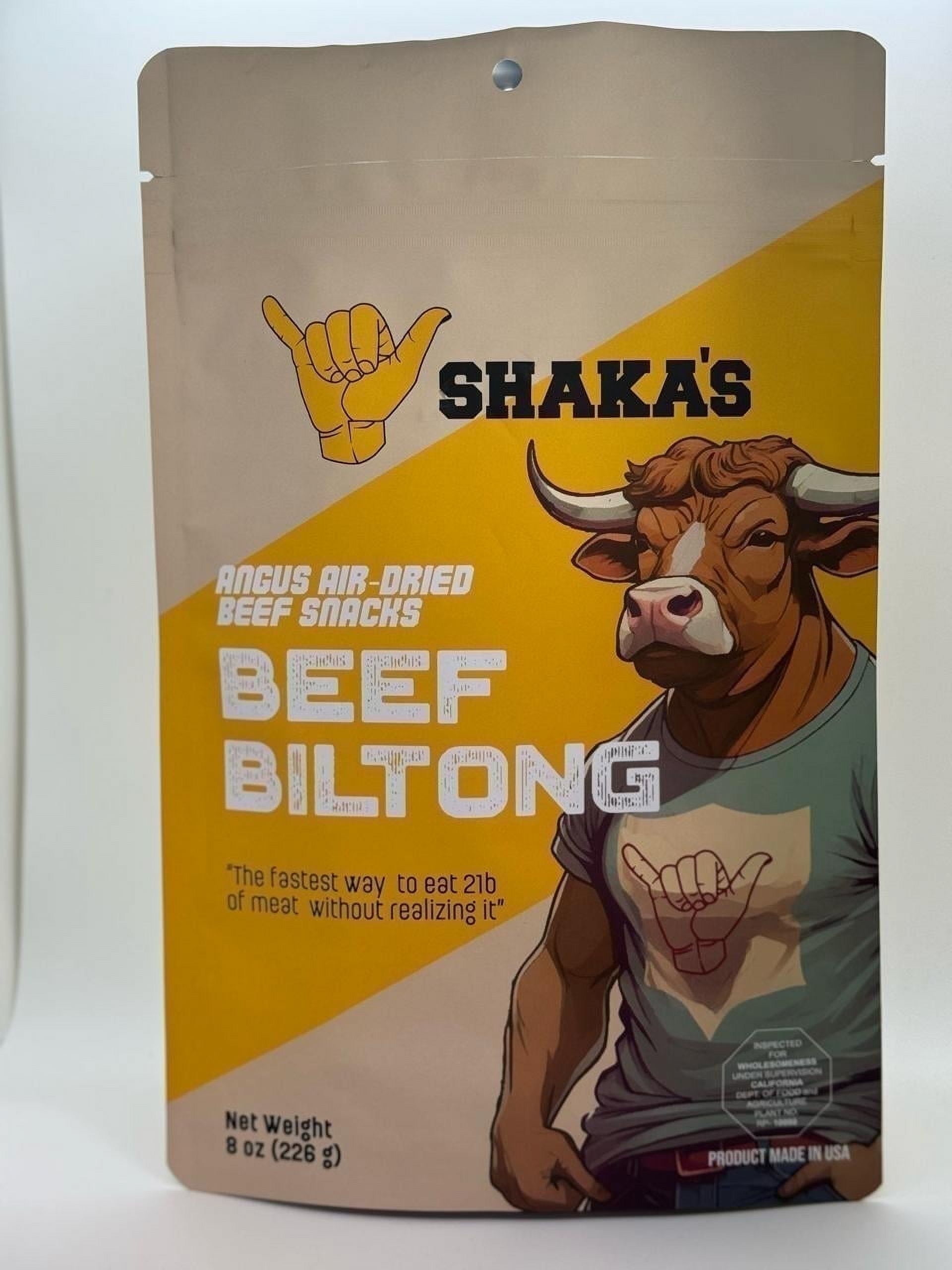 SHAKA'S Angus Air-Dried Beef Biltong Snacks, 8 oz