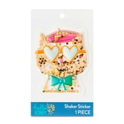Hello Hobby Gold Sequin Cat Shaker Sticker