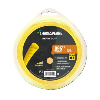SHAKESPEARE 0.095" x 100' Heavy Duty String Trimmer Line - Yellow, Round-Shaped (1 Count)