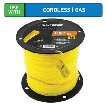 SHAKESPEARE 0.095" x 750' Heavy Duty String Trimmer Line - Yellow, Round-Shaped (1 Count)