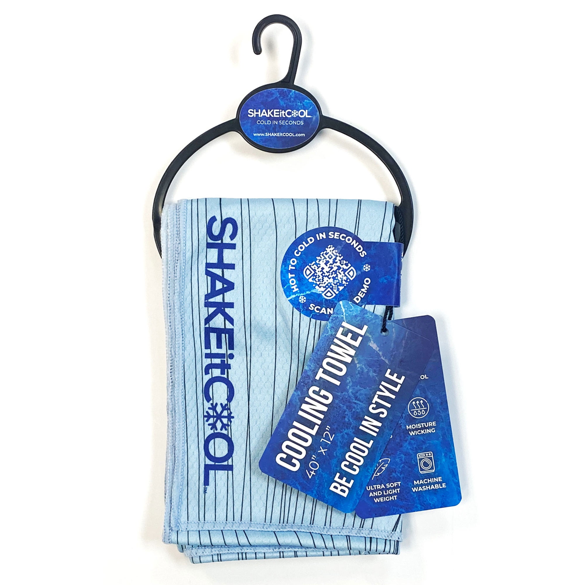 SHAKEitCOOL 40x12in Hand Cooling Towel – Stylish Cooling Solution with UPF40 Protection