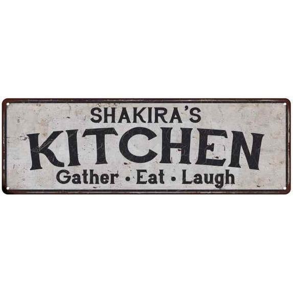 SHAKIRA's Kitchen Gift Rustic Chic Decor Gift 6x18 Sign 206180051832