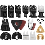 SHALL 102pcs Oscillating Multitool Blades, Oscillating Saw Blades, Quick Release Multitool Blades Kit, Tool Blades Accessories Kits with Storage Case for Wood Plastic Metal Nails Bolts