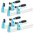 SHALL 12inch Steel Bar Clamps Set, 4Pack Bar Clamps for Woodworking