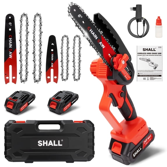 SHALL Mini Chainsaw Cordless 6 Inch & 4 Inch, 24V Portable Electric ...