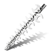 SHALL 3/8" Crows Foot Wrench Set, 11-Piece SAE Crowfoot Wrench Set with Clip-on Organizer, 3/8"-1", Tools for Mechanics, Access Fasteners in Tight Spaces