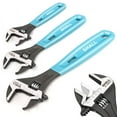 thumbnail image 1 of SHALL 3-Piece Adjustable Wrench Sets, 10/8/6 Inch Cr-V Steel Wrench with Cushion Grip, Wide Jaw Black Oxide Wrench with Laser-etched SAE Scales for Home, Garage, Workshop and DIY, 1 of 7
