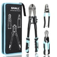 thumbnail image 1 of SHALL 3-Piece Bolt Cutters, 14" Heavy Duty Bolt Cutter, 8" Mini Bolt Cutter, 8" Wire Rope Cutter, Ergonomic Handle, Security Lock, More Efficient Leverage & Adjustable Opening, Carrying Case Included, 1 of 8
