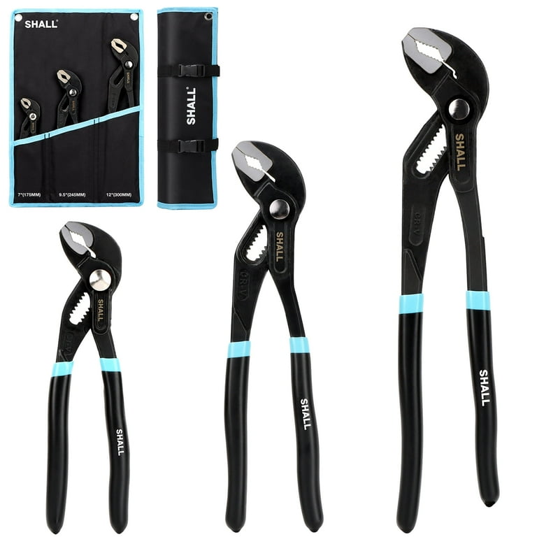 12 in., 9-1/2 in. and 6-1/2 in. Tongue and Groove Plier Set (3-Piece) 12 in., 9-1/2 in. and 6-1/2 in. Tongue and Groove Plier Set (3-Piece)