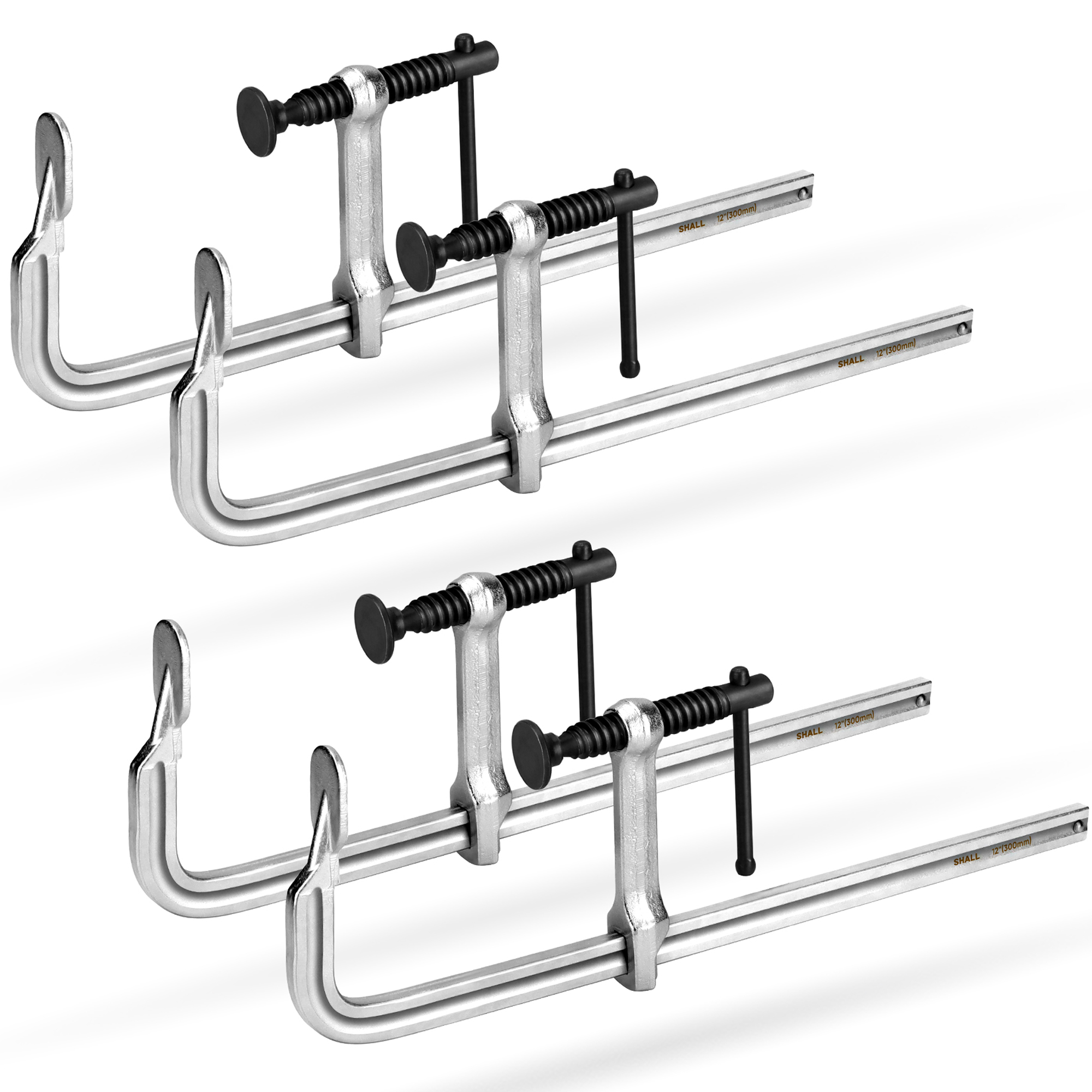 WEN QuickAdjust 36Inch Steel Bar Clamps with 2.5Inch Throat and