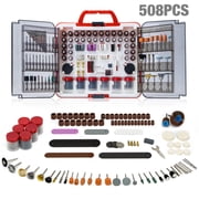 SHALL 508 Pcs Rotary Tool Accessories Kit, Rotary Tool Attachments with Carrying Case, Universal Rotary Tool Bits for Sanding, Cutting, Grinding, Drilling, Carving, Engraving, Polishing, Cleaning