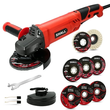 DEKOPRO 4-1/2 Inch Angle Grinder - 7.5-Amp Power Tool With Cutting & Grinding Wheels