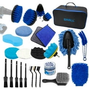 SHALL 28Pcs Car Detailing Kit, Professional Car Detailing Brush Set for Interior Exterior Wheels