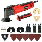 SHALL Oscillating Tool, 4.0A Oscillating Multitool Kit with 5° Oscillation Angle, Quick Change & Kickback Protection, 6 Variable Speeds, Auxiliary Handle, 34Pcs Saw Accessories and Carry Bag
