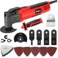 thumbnail image 1 of SHALL Oscillating Tool, Oscillating Multitool Kit, 3° Oscillation Angle, Easy Change & Kickback Protection, 6 Variable Speeds, Auxiliary Handle, 40Pcs Saw Accessories Included, 1 of 7