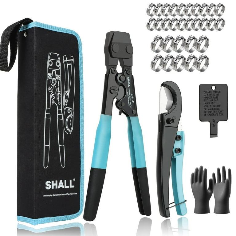 SHALL Pex Crimping Tool Kit, Pipe Hose Cutter, 3/8 SHALL Pex Crimping Tool Kit, Pipe Hose Cutter, 3/8
